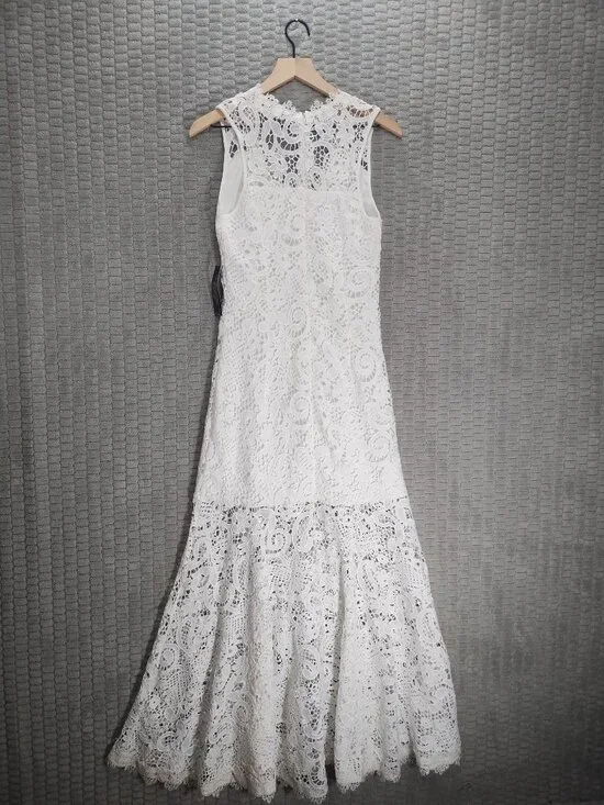 Venus Eyelet Mermaid Sleeveless Maxi Dress-Sz 8 - Picture 5 of 12